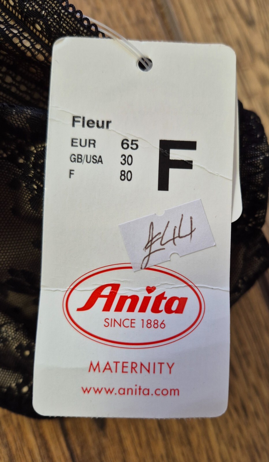 Anita Maternity Bra 30F Black & Nude NWT image 5