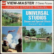 Universal Studios 2 Hollywood 1975 3d View-Master 3 Reel Packet - Full Color