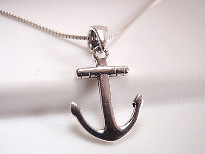 Anchor Pendant 925 Sterling Silver Corona Sun Jewelry ocean beach sailor boat