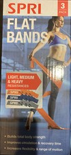 SPRI Flat Band Kit, 3 pack Light Medium Heavy - New