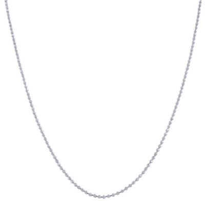  Massiv 925 Sterlingsilber 2 mm Perle Kugel Kette Halskette - Unisex ALLE Größen 