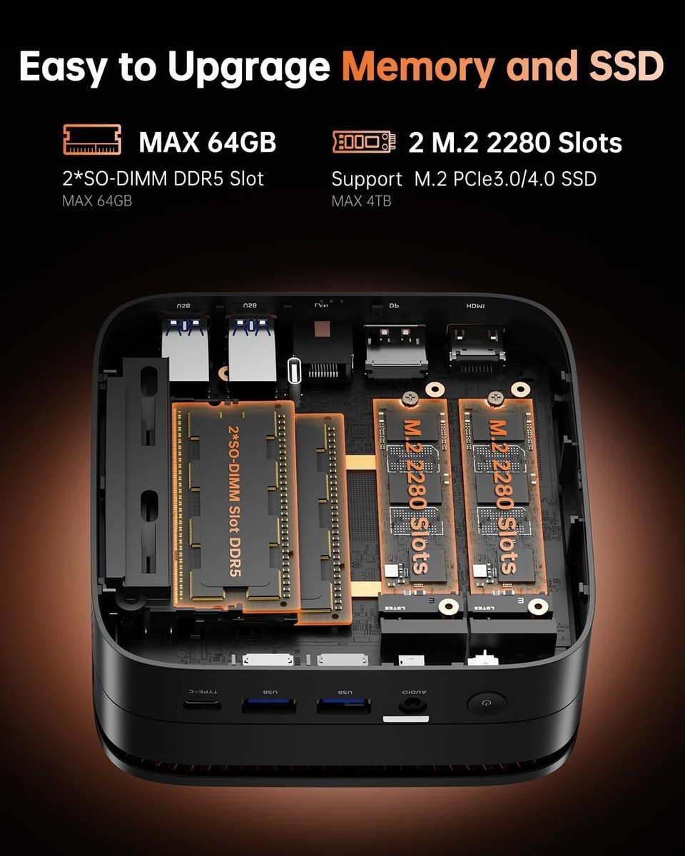 ミニPC NiPoGi H1 Ryzen 7 6800H 16GB 1TB NIPOGI H1 Mini PC AMD Ryzen 7 6800H 16GB 32GB LPDDR5 512GB 1TB SSD
