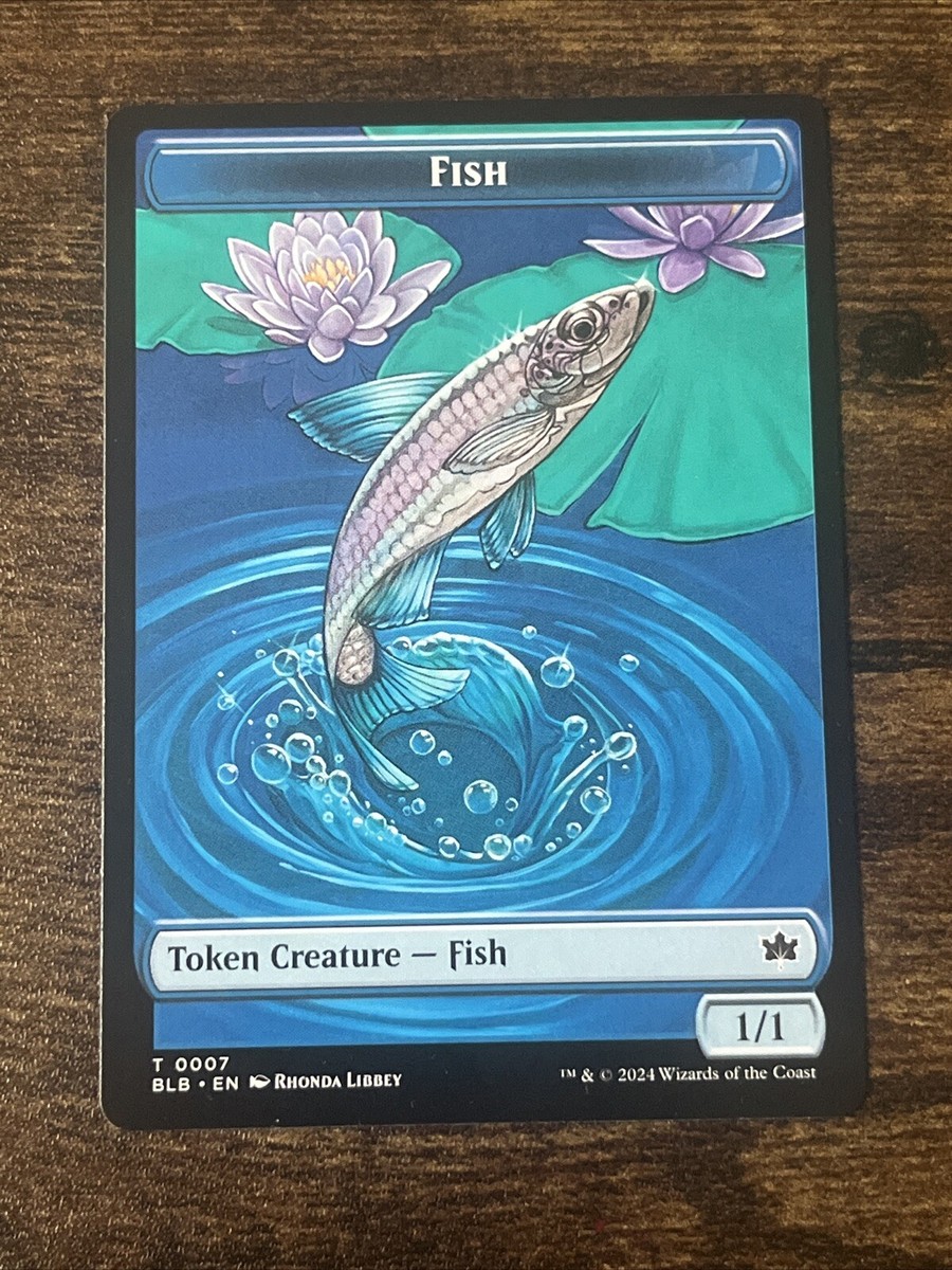 Fish 0007 Token Bloomburrow BLB MTG Magic The Gathering S3124* | eBay