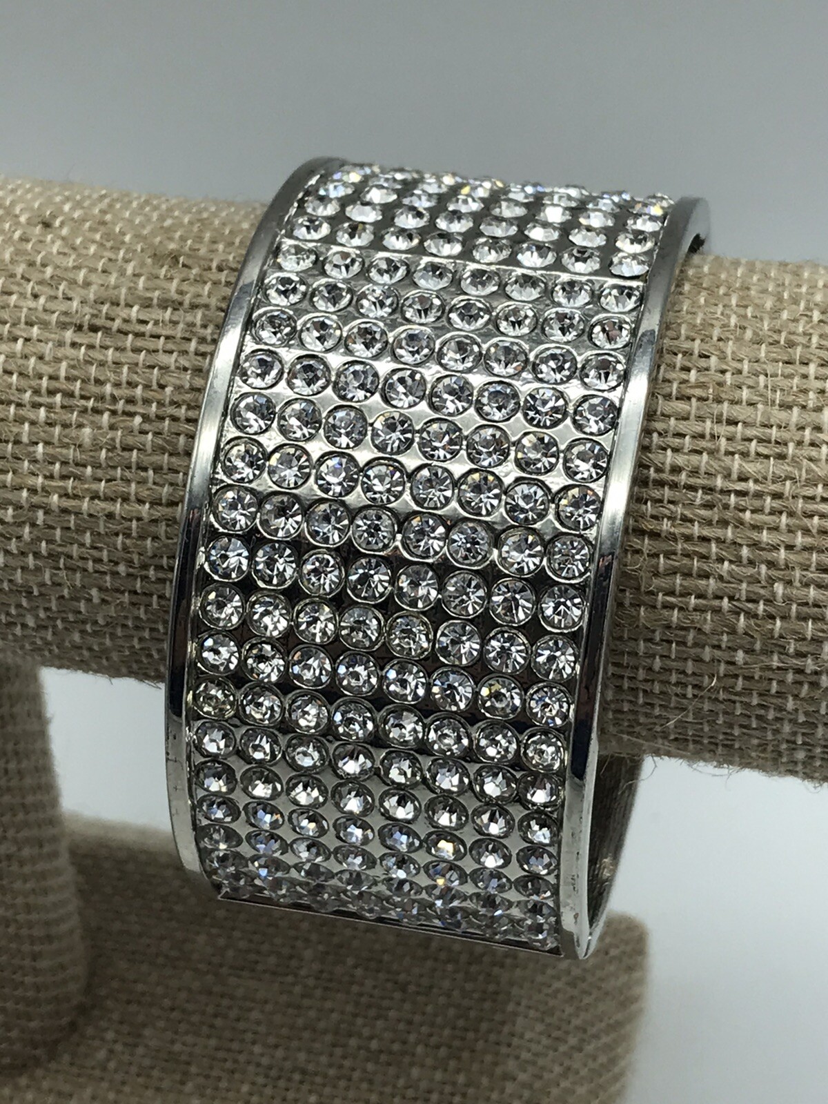 Hinged Silver Tone Bangle Bracelet Two Styles In … - image 5