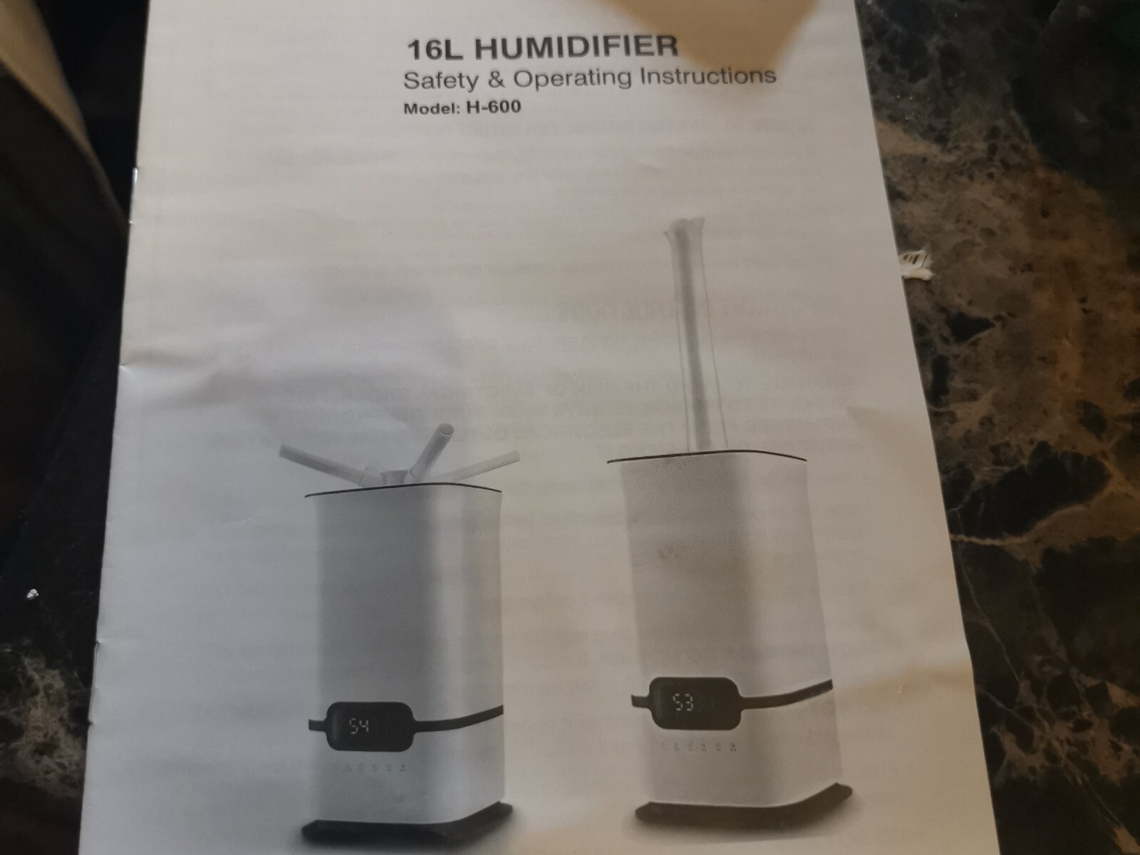 Humidifier 16L Large capacity. LCD Screen industral Bedroom, even Office Space. 