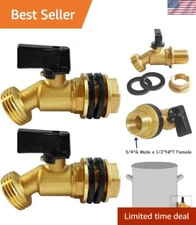 Versatile Brass Faucets for Rain Barrels – 3/4" Male Thread Inlet/Outlet