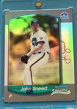 2000 BOWMAN CHROME - GOLD SIGNATURE REFRACTOR - JOHN SNEED (RC) #413 (SP)