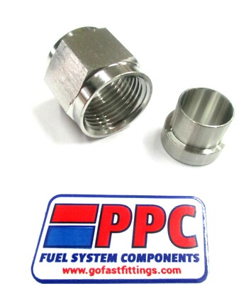 10 an Tube Nut & Tube Sleeve Fits 5/8'' O.D.Tube grade 304 stainless steel  1pc