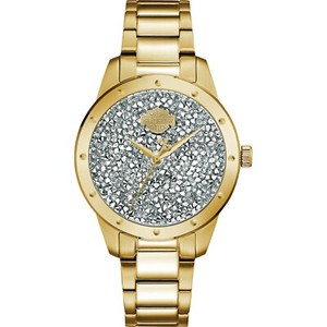 Bulova Harley Davidson Women's Quartz Crystal Accent Gold-Tone 35mm Watch 77L110 - Click1Get2 Coupon&