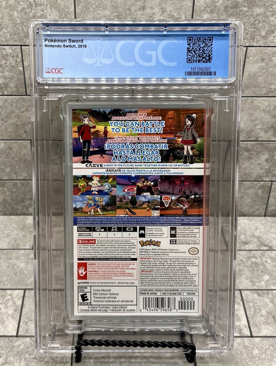 Pokémon Sword CGC U9.8 A++ Nintendo Switch Sealed Graded Game