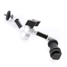 "7" Magic Arm for DSLR Rig - Dual 1/4" Screw Hot Shoe Mount, Holds 2kg/4.4lbs