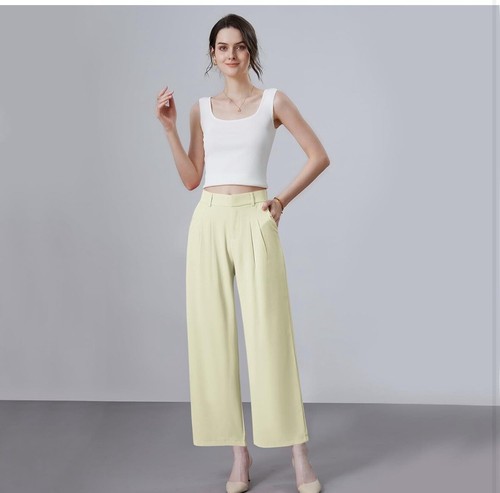 Womens Wide Leg Pants Business Casual Pants High Waisted Dress Pants Large - Picture 4 of 6
