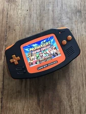 Nintendo Gameboy Advance GBA AGS-101 Black Orange Handheld Console BACKLIT IPS 2