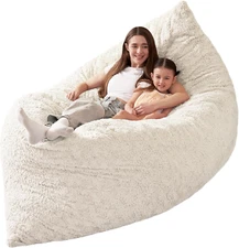 4 in 1 Bean Bag Chair, Giant Memory Foam Filling Bean Bag Sofa, Adult Bean Bag C