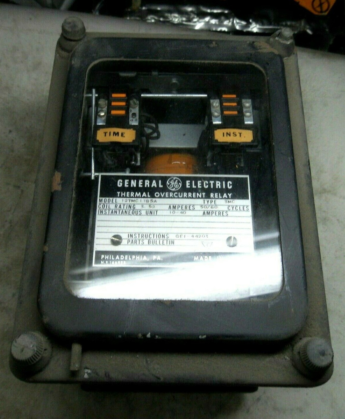 1 GE 12TMC11B5A OVERCURRENT RELAY