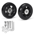 2x Luggage Suitcase Replacement Wheels, Rubber Swivel Caster Wheels Bearings
