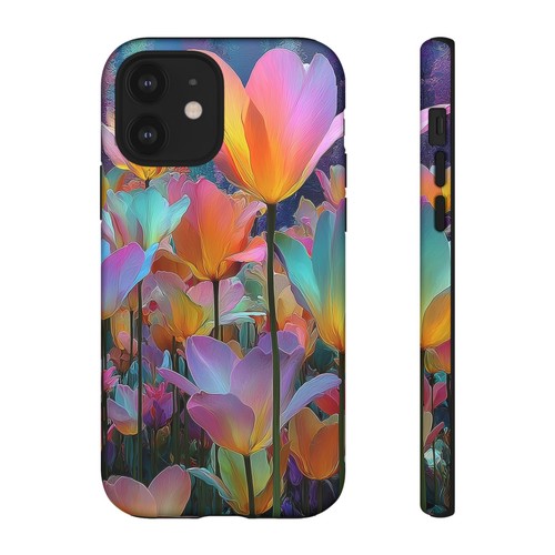 Iridescent Tulip Flowers - Phone Cover Case for iPhone, Galaxy, Pixel - 第 106/281 張圖片