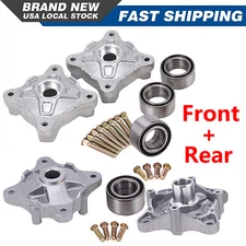 Front + Rear Wheel Hubs For Polaris RZR 800 EFI 2008-2014 W/Studs & Bearings Kit