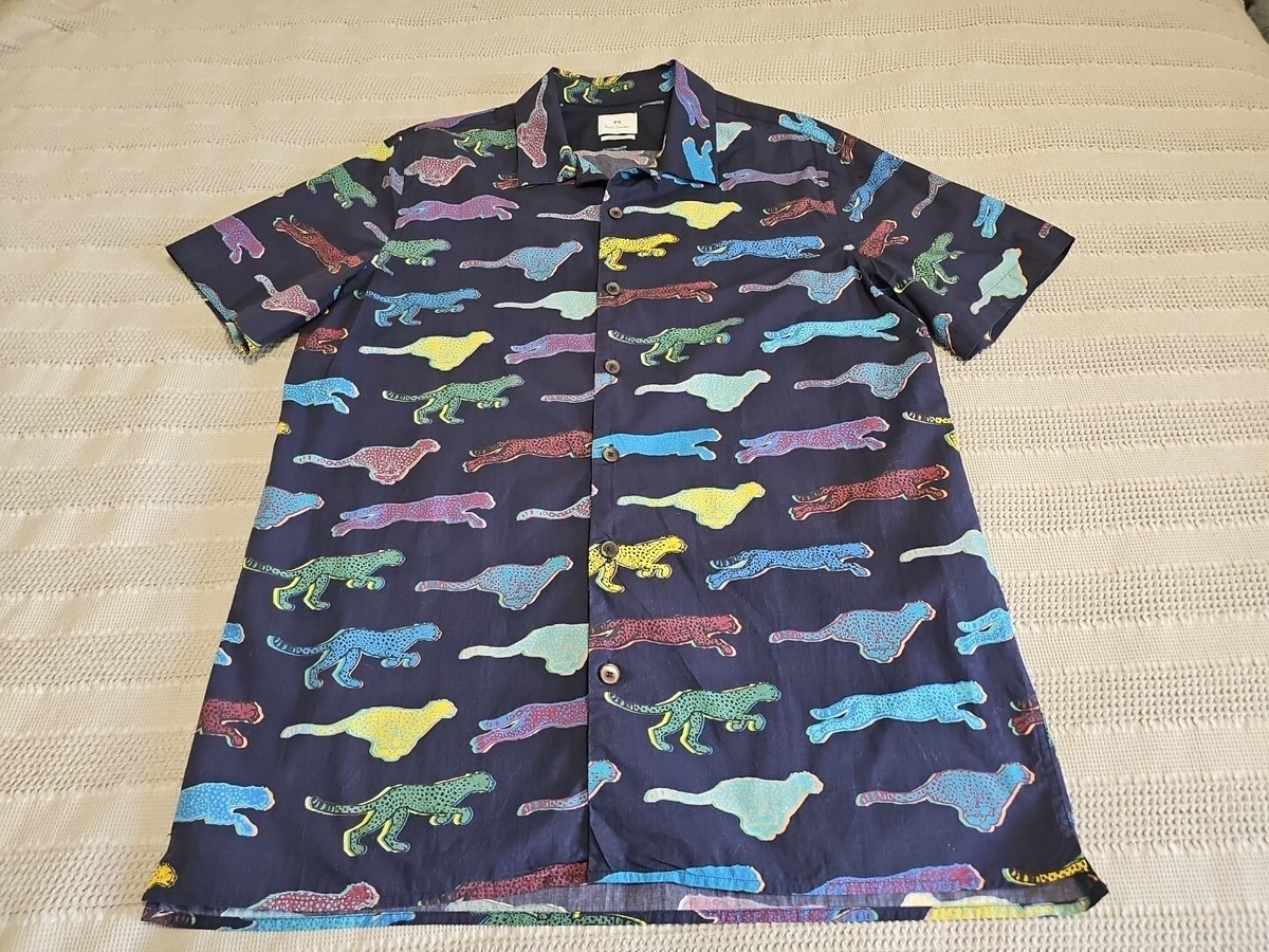Paul Smith PS Lightweight Fast As A Cheetah Button-up Hawaiian
