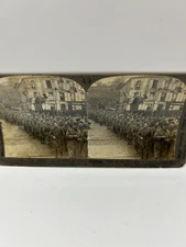 Antique WWI Photos Keystone View Field Artillery Soldiers Go Home Brest V19266