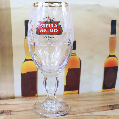 Stella Artois 2018 Limited Edition Silvana Avila Gold Rim Mexico Water.org Glass