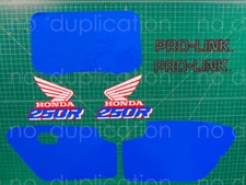 90' 1990 XR 250r dirtbike xr250 7pc graphics kit decals stickers number plates 