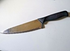 Vintage Ultra Sharp Stainless Steel 8" Chefs Knife Black Handle Made In USA