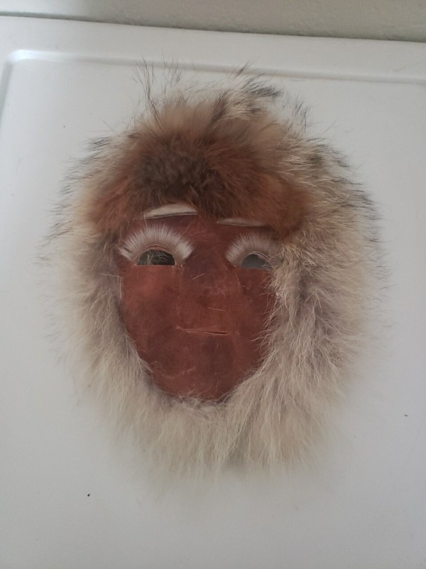  FACE MASK BY LILLY KILLBEAR ALASKA SIGNED-Mountain Sheep