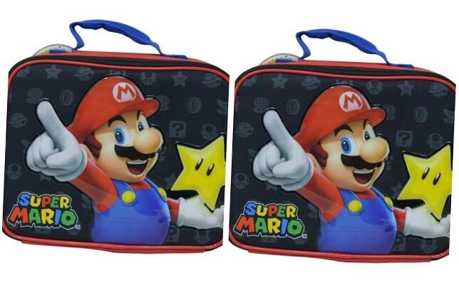 Super Mario Rectangle Lunch Bag, Small, Black