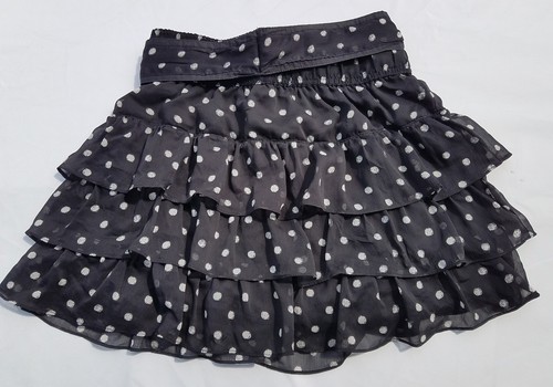 WomensDisney Parks Skirt Size Small Layered Tiered Polka Dot Minnie Mouse Black - Picture 2 of 9