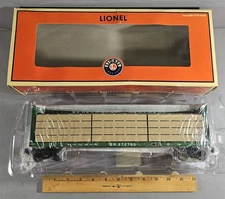 LIONEL O GAUGE 6-39487 BURLINGTON NORTHERN I-BEAM FLATCAR 870798 NIB