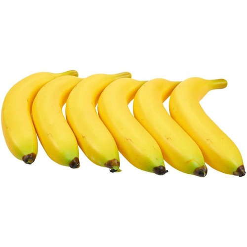 Set of 6 Individual Fake Bananas, Artificial Lifelike Fake Fruit for Decoration - Picture 6 of 9