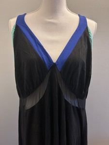 Lane Bryant CACIQUE Sophie Theallet Black and Blue Knit Chemise 22/24 XXXL