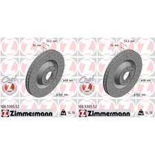 2x ZIMMERMANN SPORT BREMSSCHEIBEN 360mm GELOCHT VORNE passend für AUDI A6 A8 VW