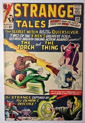 Strange Tales #128 1965 Marvel Silver Age Scarlet Witch Quicksilver Thing Torch