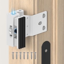 Home Security Door Reinforcement Lock, Screw Mounted Safety Latch Inside Stop...
