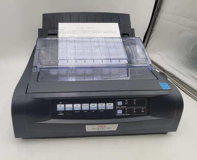 OKI Microline 420 Dot Matrix Printer   Tested, Self-Test OK   USB & Power Video