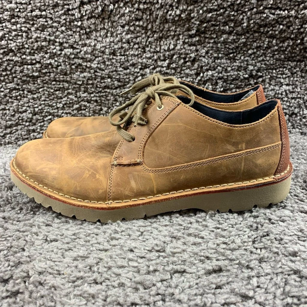 Scarpe Oxford Clarks uomo taglia 13 pelle marrone casual stringate