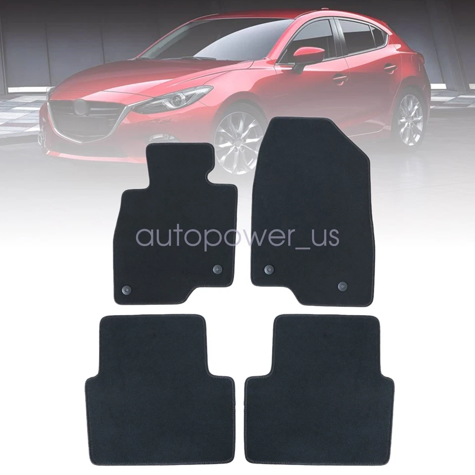 Alfombrillas de repuesto delanteras y traseras de terciopelo para Mazda 3 2014-2018 nuevas Foto 2 de 4