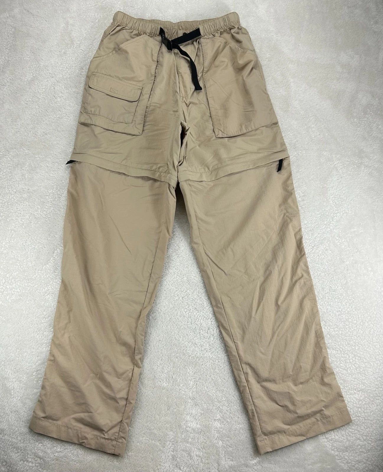 Lands' End Convertible Cargo Pants Mens M 32-34 Regular Beige Outdoor Hiking