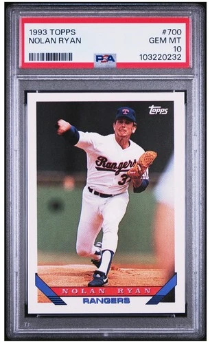 1993 TOPPS #700 NOLAN RYAN RANGERS HOF PSA 10