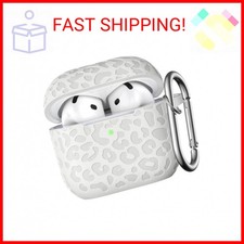 DGege Leopard Engraved for AirPods 4 Case Cover 2024,Soft Silicone Protective Ca