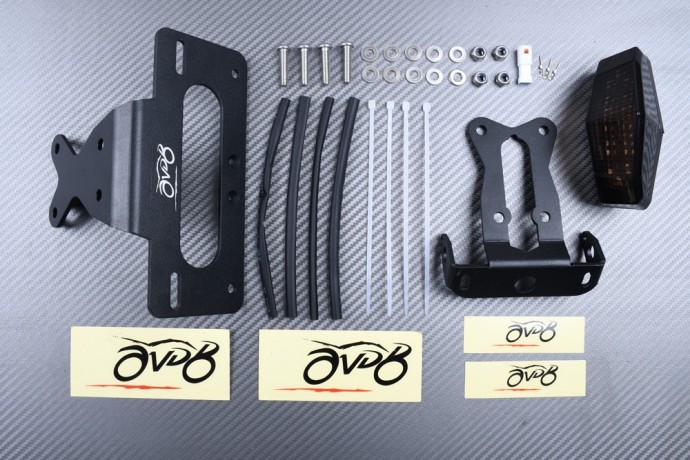 Support de plaque et feu stop fumé pour KTM Duke 890 R pour sorties circuit et route