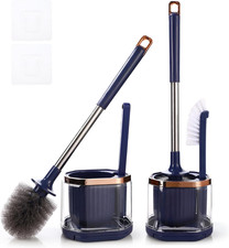 Toilet Bowl Brush and Holder 2 Pack Long Handled Toilet Brush Set for Bathroom w