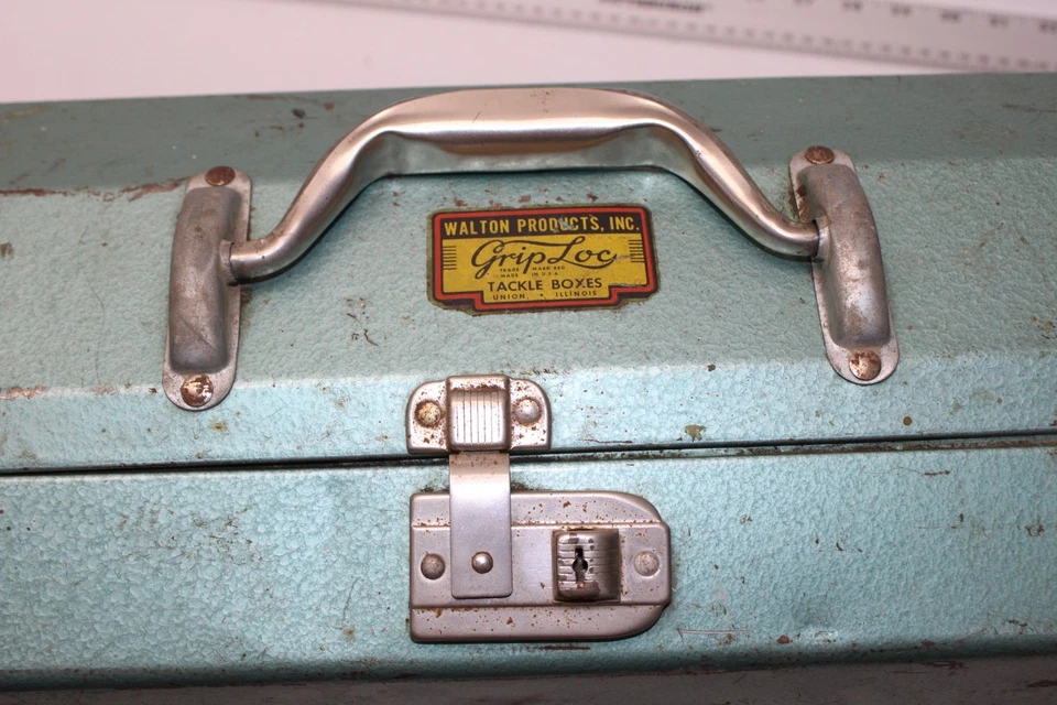 Caja de aparejos vintage Walton Products Grip Loc 6 estantes 17 divisores Foto 3 de 4