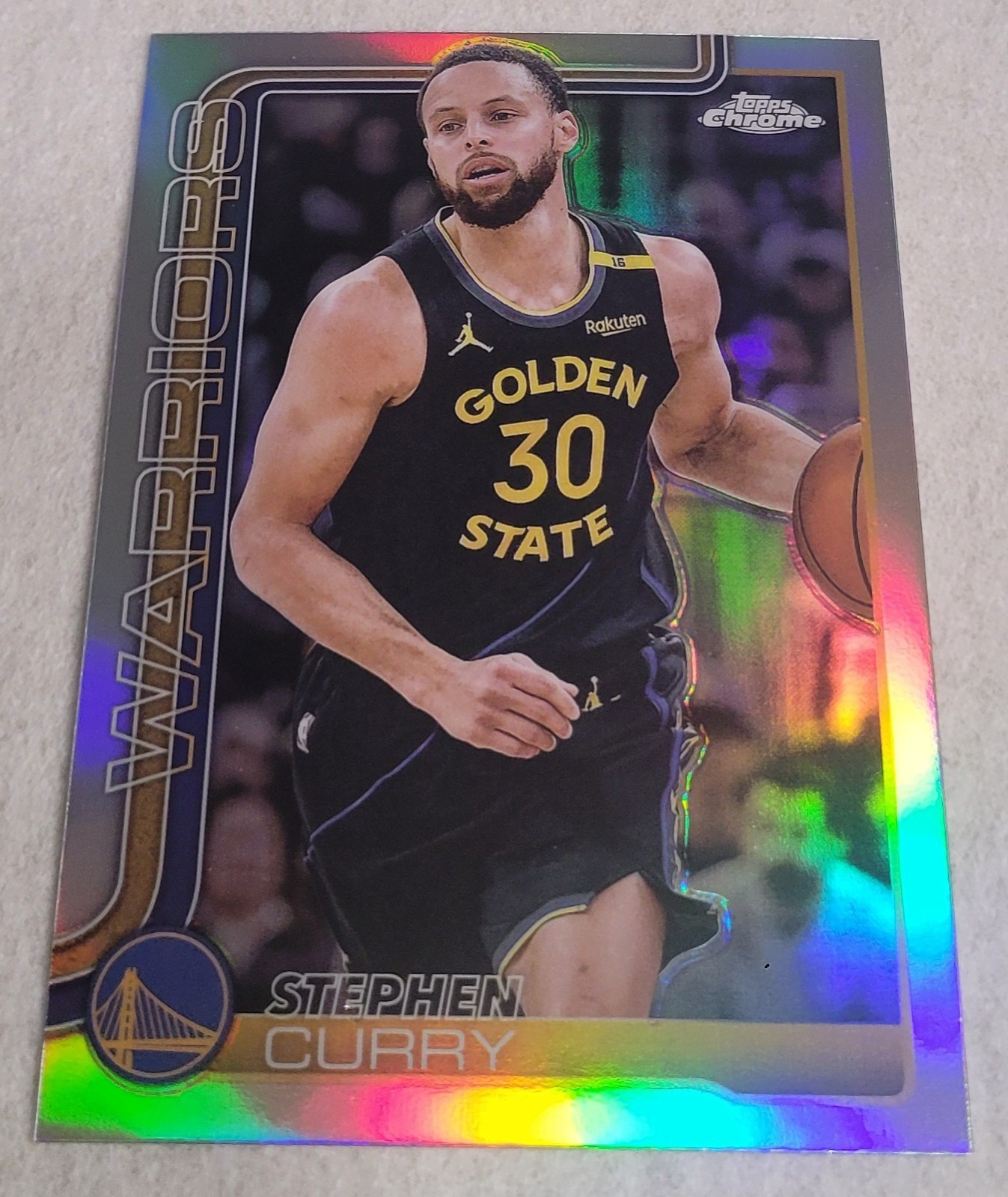 2025-26 Topps Chrome  STEPHEN CURRY base silver refractor #201 GS Warriors!