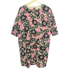 Mina Perhonen Millefiori Wool Flower Print Dress 3/4 Sleeve Knee-Length Size 36