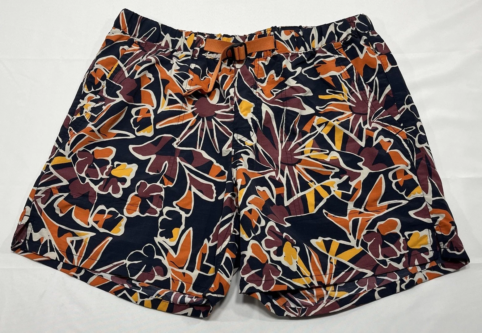 REI COOP Belted Nylon Blend Floral Outdoor Hiking Trail Shorts Mens M (32x5.5”)