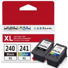 PG-240XL CL-241XL Ink Cartridges for Canon 240 PIXMA MG2220 MG3600 TS5120 MG3620