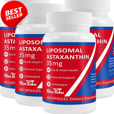 35mg Liposomal Astaxanthin Supplement Antioxidant Skin Joint Eye Health US